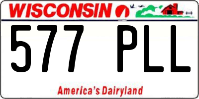 WI license plate 577PLL