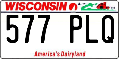 WI license plate 577PLQ