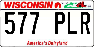 WI license plate 577PLR