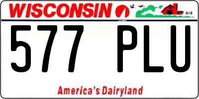WI license plate 577PLU