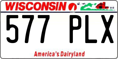 WI license plate 577PLX
