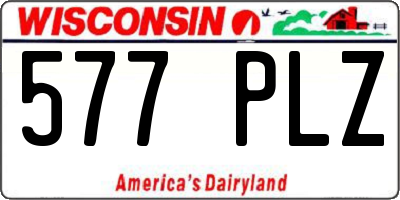 WI license plate 577PLZ