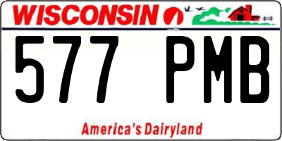 WI license plate 577PMB