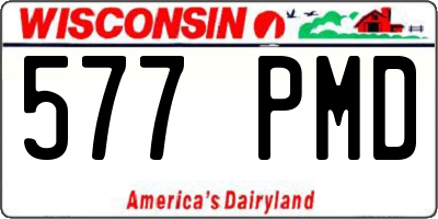 WI license plate 577PMD