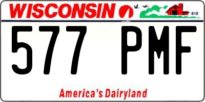 WI license plate 577PMF
