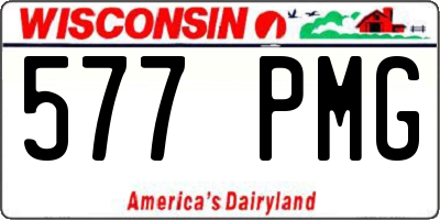 WI license plate 577PMG