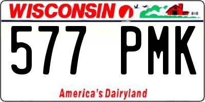 WI license plate 577PMK