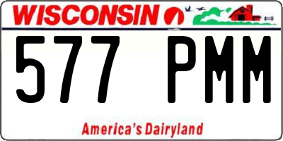 WI license plate 577PMM