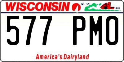 WI license plate 577PMO