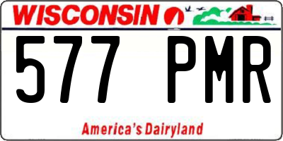 WI license plate 577PMR