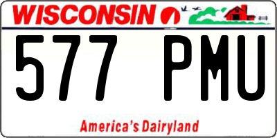 WI license plate 577PMU