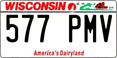 WI license plate 577PMV
