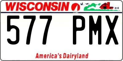 WI license plate 577PMX