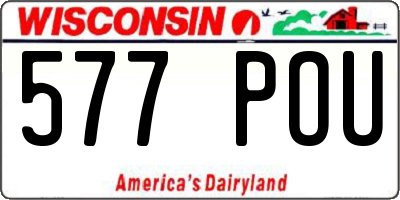 WI license plate 577POU