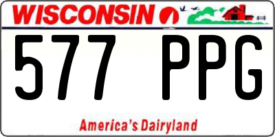 WI license plate 577PPG