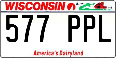 WI license plate 577PPL