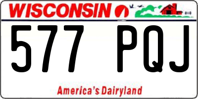WI license plate 577PQJ