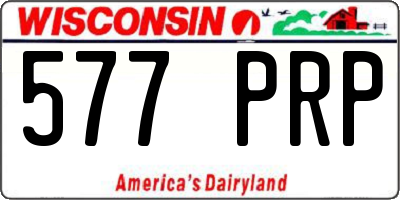 WI license plate 577PRP