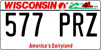WI license plate 577PRZ