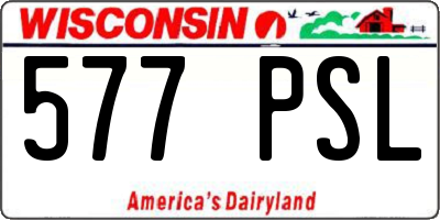 WI license plate 577PSL