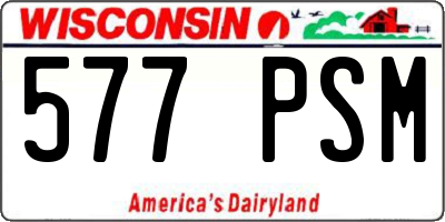 WI license plate 577PSM