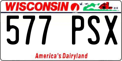 WI license plate 577PSX