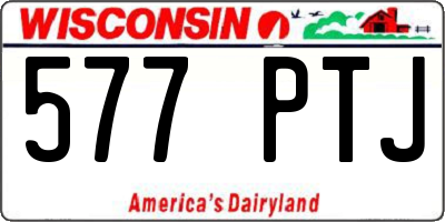 WI license plate 577PTJ
