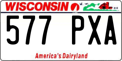 WI license plate 577PXA