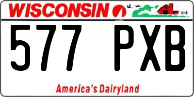 WI license plate 577PXB