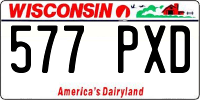 WI license plate 577PXD