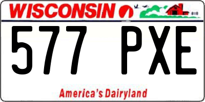 WI license plate 577PXE