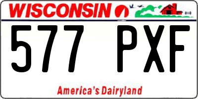 WI license plate 577PXF