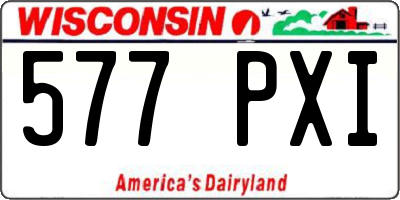 WI license plate 577PXI
