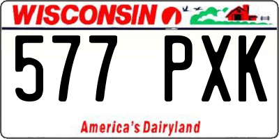 WI license plate 577PXK