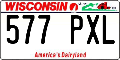 WI license plate 577PXL