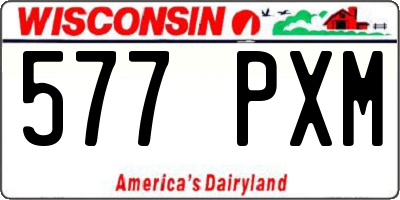 WI license plate 577PXM