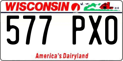 WI license plate 577PXO