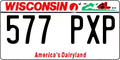 WI license plate 577PXP