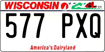 WI license plate 577PXQ