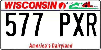 WI license plate 577PXR