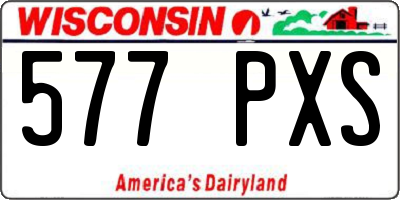WI license plate 577PXS