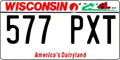 WI license plate 577PXT