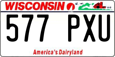 WI license plate 577PXU