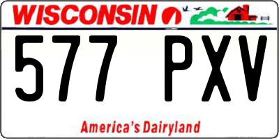 WI license plate 577PXV