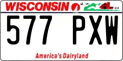 WI license plate 577PXW