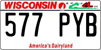 WI license plate 577PYB