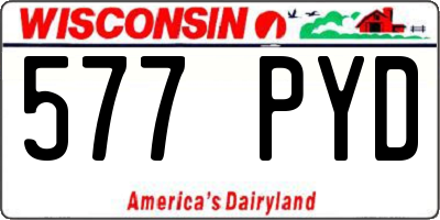 WI license plate 577PYD