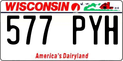 WI license plate 577PYH