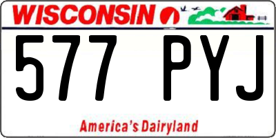 WI license plate 577PYJ