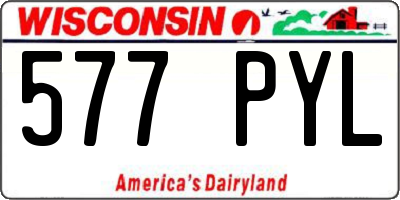 WI license plate 577PYL